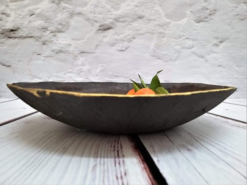 Large Ceramic Fruit Bowl | Decorative Bowl in Decorative Objects by YomYomceramic