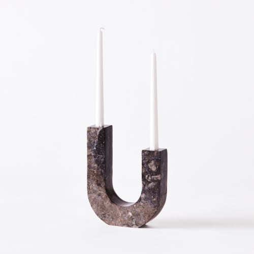 Arco Candle Holder Grey | Work by District Loom