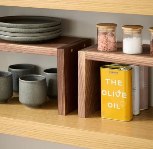 Walnut Kitchen Shelf Riser | Storage by Reds Wood Design
