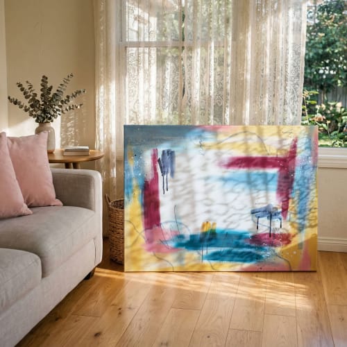 Bright Horizons | Colorful Abstract Original Painting | Oil And Acrylic Painting in Paintings by Abby May
