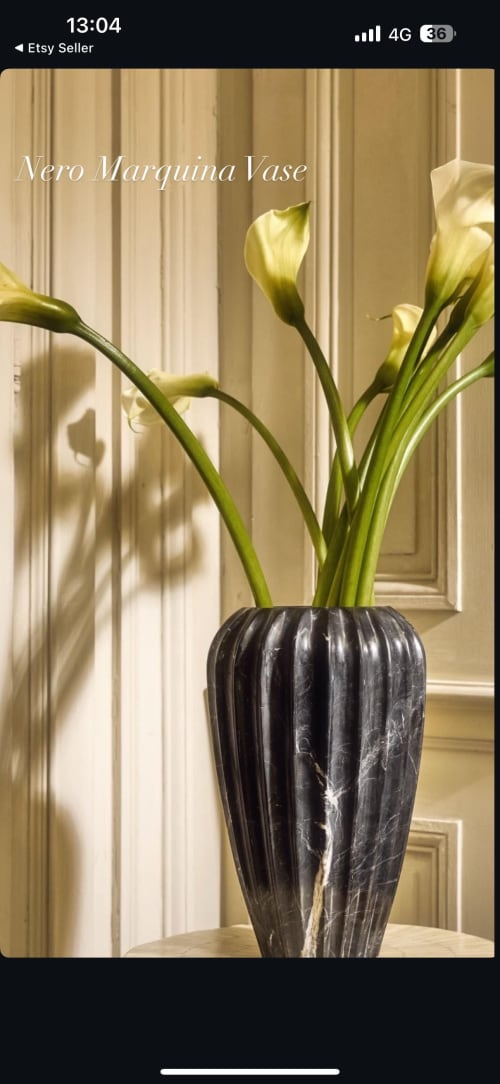Handmade Rosso Levanto Marble Vase – Fluted Red Stone Decor | Vases & Vessels by AEGEAN MARBLE ARTISAN ATELIER
