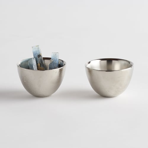 Nickel Pinch Bowls Set of 2 | Egg Cup in Dinnerware by The Collective
