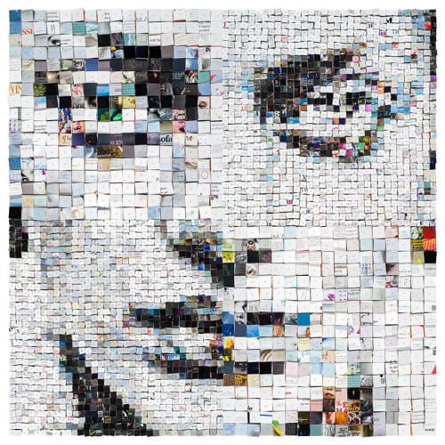 Blurred Identity - Limited Edition of 20 - 110x110 | Collage in Paintings by Paola Bazz
