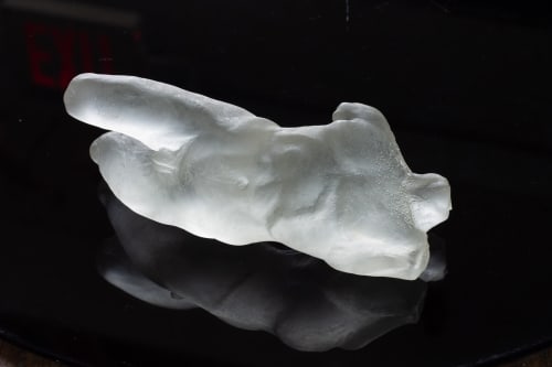 Male Torso Sculpture - Clear Resin | Sculptures by dellsculpture