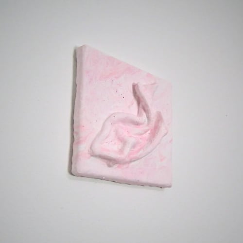Comfort Zone Mini #03 — Strukturbild Rosa mit Marmoroptik | Wall Hangings by Reyku