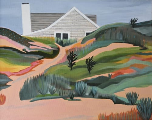 At Home In The Dunes | Paintings by Neon Dunes by Lily Keller