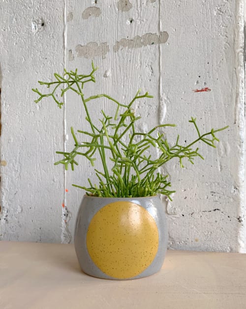 Big Dot Pot Planter, Gray Sky | Vases & Vessels by Mineral Ceramics