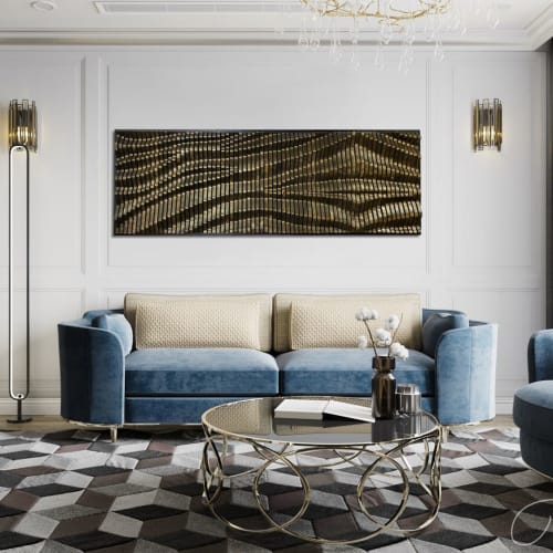 "DEBRIS" Parametric Wood Wall Art Decor / 100% Solid Wood | Wall Sculpture in Wall Hangings by ArtMillWork Design