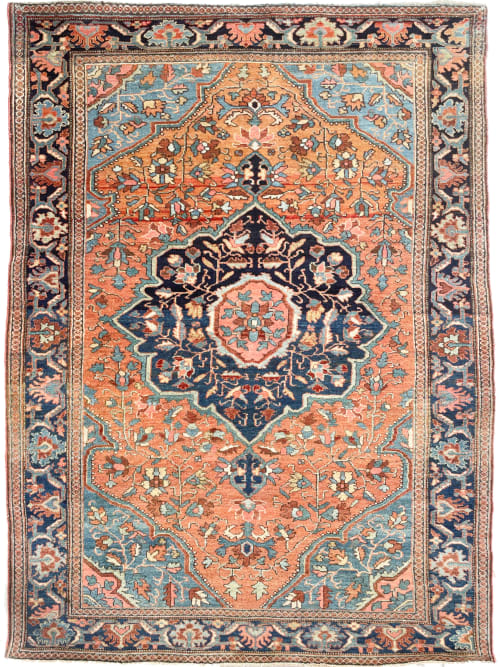SENSATIONAL Antique Rug | Fine Ferahan-Malayer Terracotta | Area Rug in Rugs by The Loom House