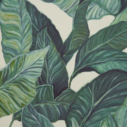 Welcome to the Jungle Green Fabric | Linens & Bedding by Stevie Howell