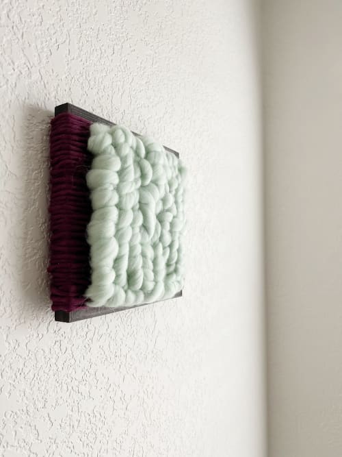 Woven Tile- Fluff Series no. 11 | Wall Sculpture in Wall Hangings by Mpwovenn Fiber Art by Mindy Pantuso