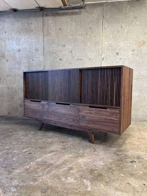Media storage cabinet, sideboard, tv stand. “The Palisade” | Storage by Handhold Studio