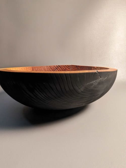 Textured Yakisugi Bowl | Decorative Bowl in Decorative Objects by Wood Alchemist Studio