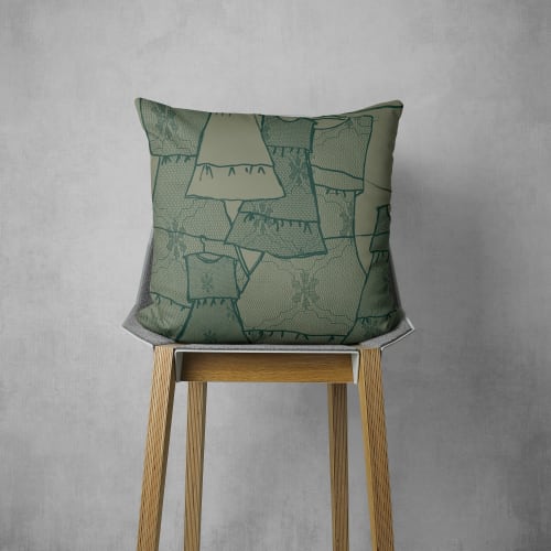 Best Dressed Throw Pillow | Cushion in Pillows by Odd Duck Press