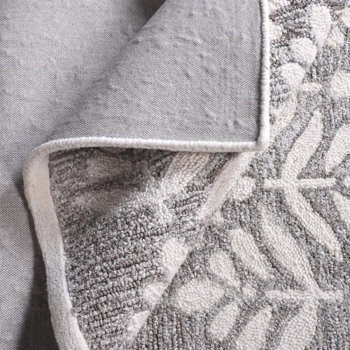 Hand Tufted Wool Botanical Area Rug, Ivory Beige Abstract Carpet | Rugs by Swiflo