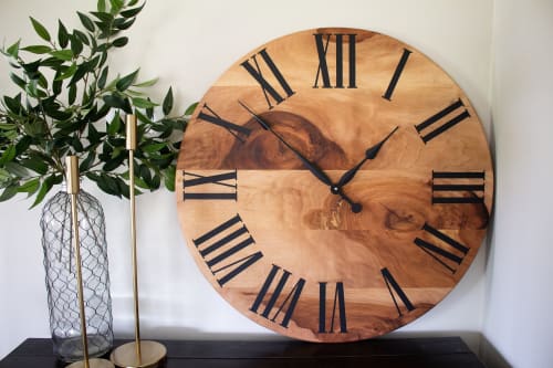 Large Sycamore Wall Clock | Decorative Objects by Hazel Oak Farms