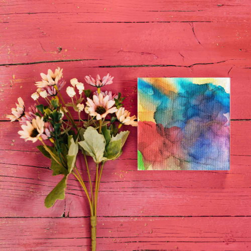 through a collection of raindrops | Mixed Media in Paintings by Megan Spindler