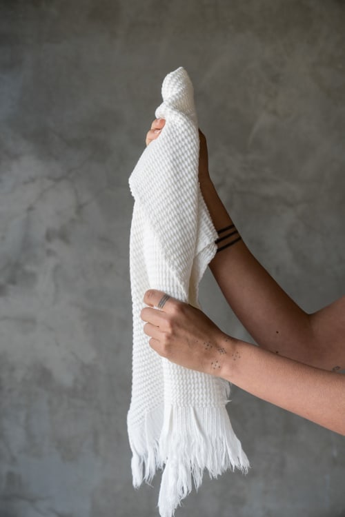 Ella Hand Towel - WHITE | Textiles by HOUSE NO.23