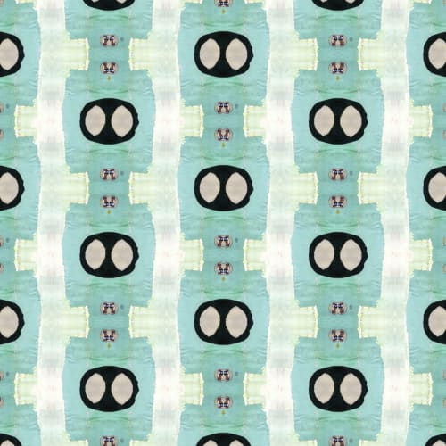 Heliodor, Aqua | Fabric in Linens & Bedding by Philomela Textiles & Wallpaper