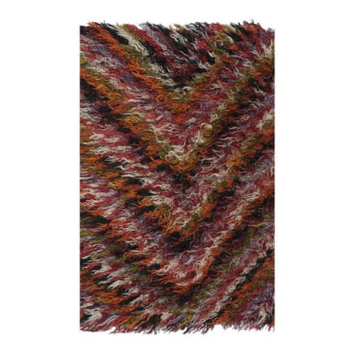 Vintage Tulu Shag Style Rug - Designer Carpet 4'2'' X 6'2'' | Rugs by Vintage Pillows Store