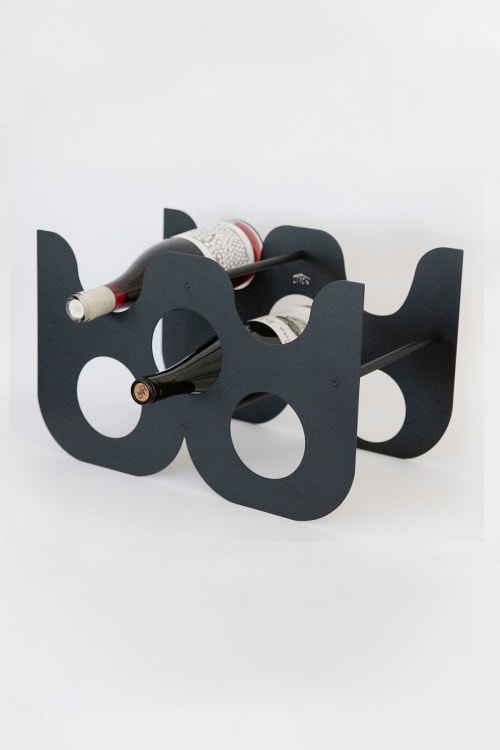 Tulip - Black | Wine Rack | Bar Accessory in Drinkware by Upton