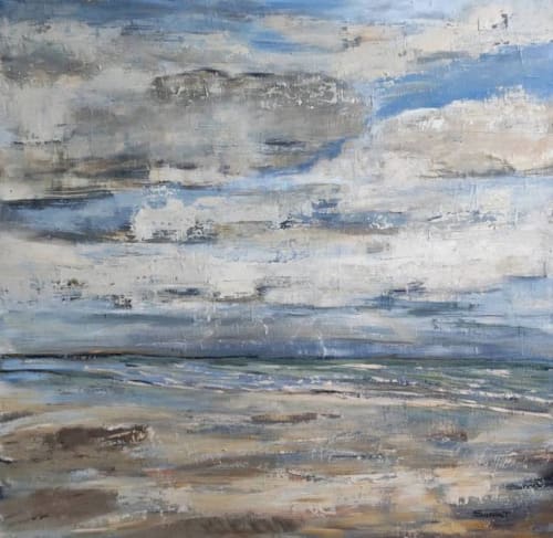 Ciel Gris En Normandie / Gray Sky In Normandy | Oil And Acrylic Painting in Paintings by Sophie DUMONT
