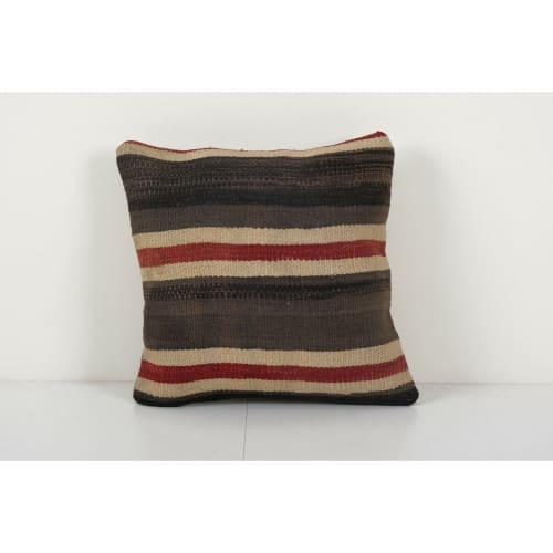 Striped Turkish Kilim Pillow | Linens & Bedding by Vintage Pillows Store