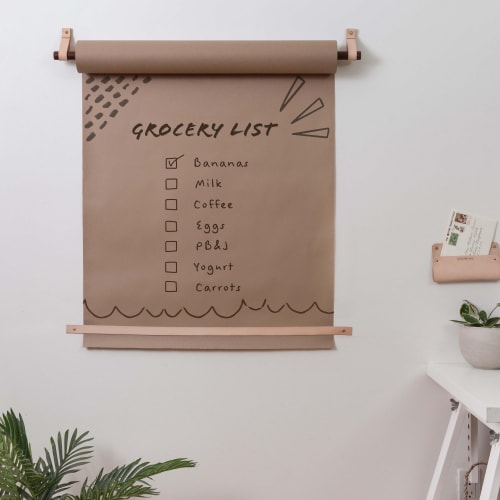 Kraft Paper Holder [Flat End] | Tableware by Keyaiira | leather + fiber