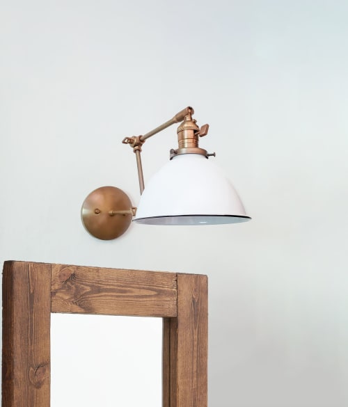 Pivoting Wall Mount Sconce, Farmhouse Over the Sink Lamp | Sconces by Retro Steam Works