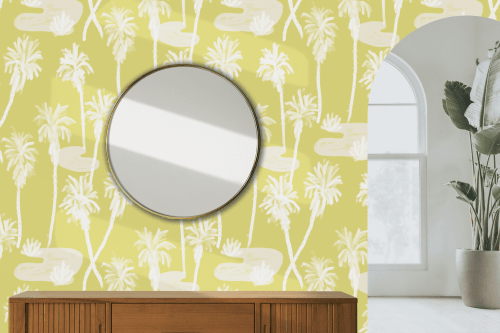 Tahquitz Traditional Prepasted Wallpaper, White & Color | Wallpaper by Samantha Santana Wallpaper & Home