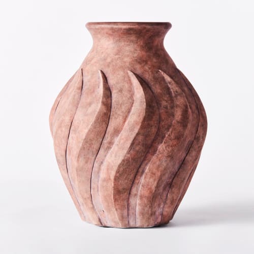 Swirl Vase Brown Large | Work by District Loom