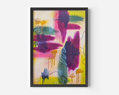 In the Middle of Becoming 18x24in – Contemporary Abstract Painting | Oil And Acrylic Painting in Paintings by Abby May