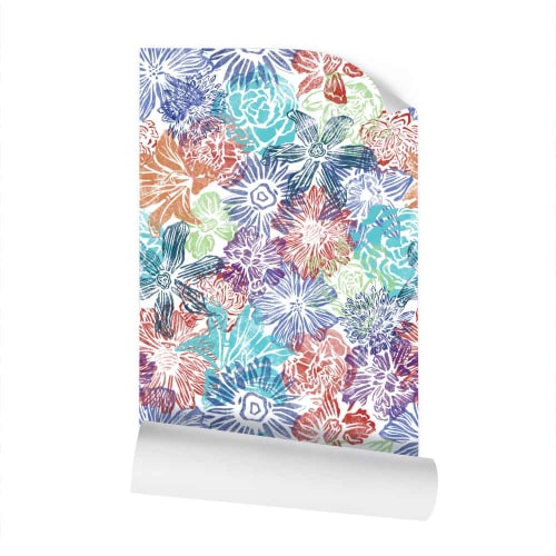All the Flowers - Wallpaper Large Print | Wall Treatments by Sean Martorana