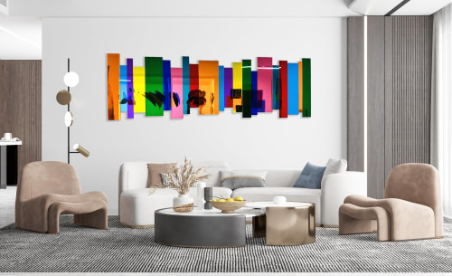 Colorful Sticks, Pop Art, Extra Large Wall Art | Wall Sculpture in Wall Hangings by uniQstiQ