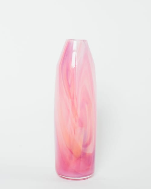Glass Blown Melting Milkshake Tie-Dyed Pencil Vase | Vases & Vessels by Maria Ida Designs