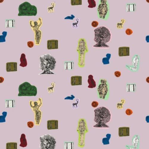 The Great Mother, Rose Quartz | Fabric in Linens & Bedding by Philomela Textiles & Wallpaper