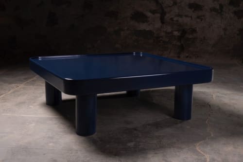 017 Navy Lacquer Coffee Table | Tables by NO AGE FURNITURE STUDIO