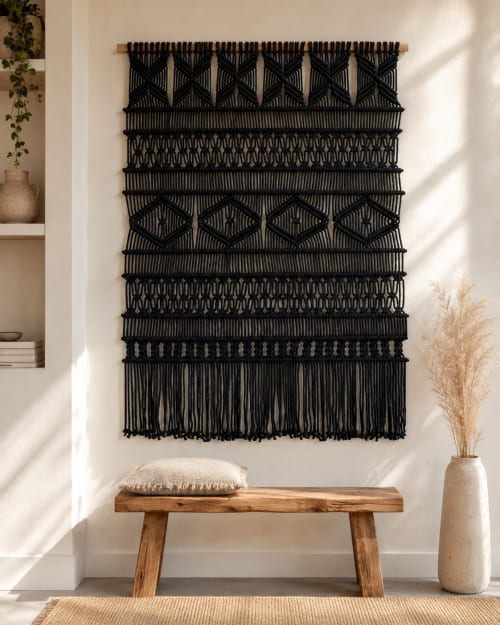 Extra Large Fiber Artwork - ROSA | Wall Hangings by Rianne Aarts / Teddy and Wool Studio