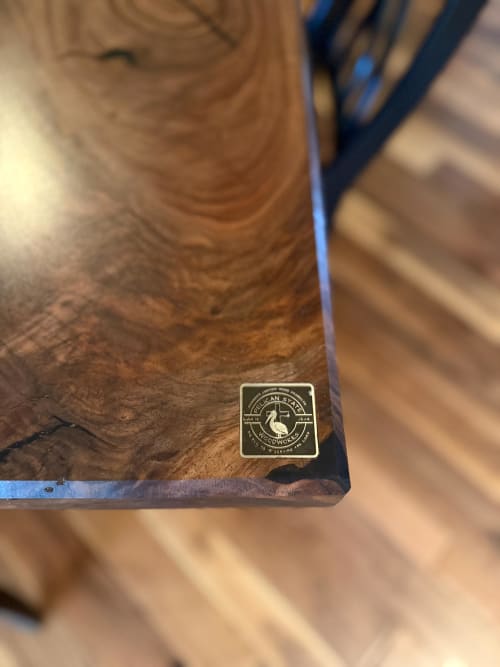 6 Ft Square Live Edge Dining Table | Tables by Pelican State Woodworks