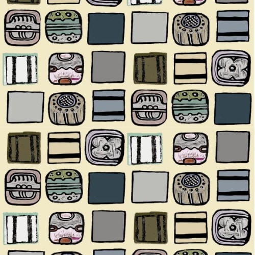Naid Check, Ochre | Linens & Bedding by Philomela Textiles & Wallpaper