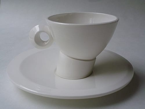 China Teacup & Saucer. Contemporary Teacup and Saucer. | Cups by Wendy Tournay Ceramics