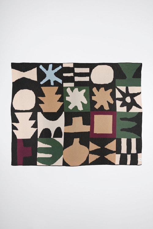 Gozo - Black | Throw Blanket | Linens & Bedding by Upton