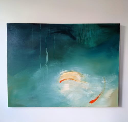 Floating Above The Deep Blue Sea | Oil And Acrylic Painting in Paintings by Margaret Lipsey
