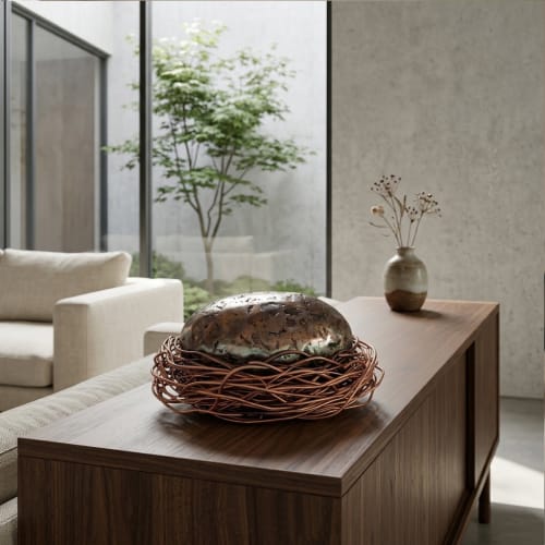 The Egg: A 1-of-1 Modernist Alchemy Sculpture by Marc Staples | Sculptures by Lago Luna Studio