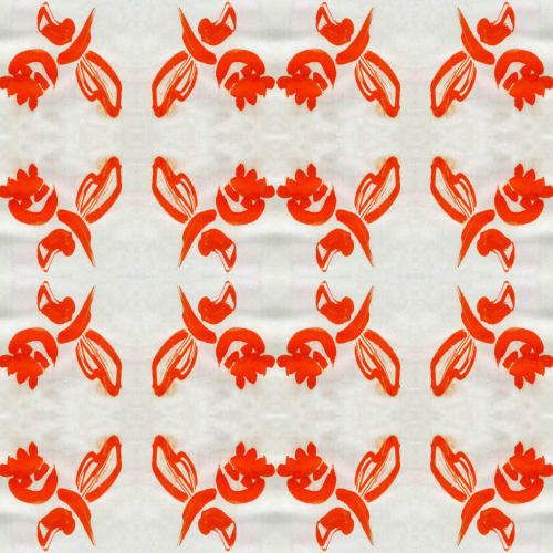 Lesson No. 4, Red | Fabric in Linens & Bedding by Philomela Textiles & Wallpaper
