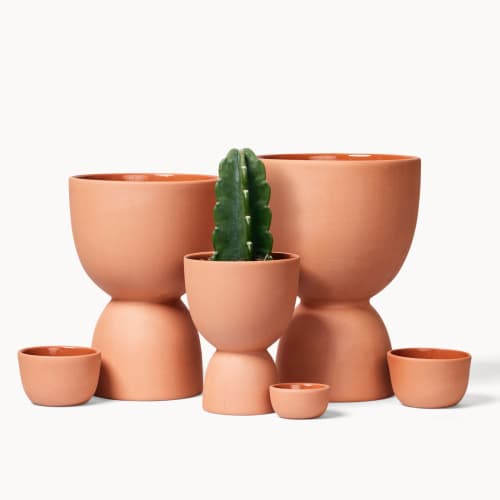 Terracotta Stacked Planters | Vases & Vessels by Franca NYC
