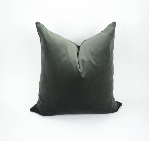 charcoal grey velvet pillow // grey velvet pillow | Pillows by velvet + linen