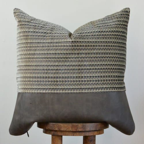 Woven Silver Threads Decorative Pillow 22x22 | Pillows by Vantage Design