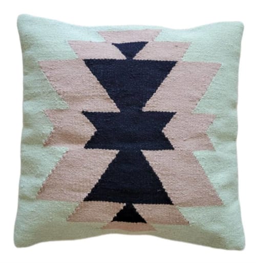 Azalea Handwoven Wool Decorative Throw Pillow Cover | Cushion in Pillows by Mumo Toronto Inc