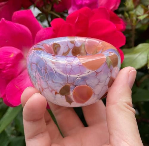 Glass Blown Neapolitan Mini Nest Bowl | Decorative Bowl in Decorative Objects by Maria Ida Designs